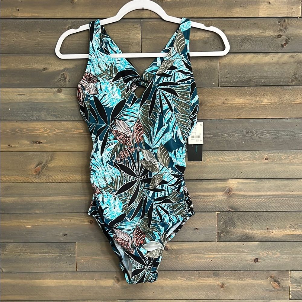 New Aqua Green One Piece Swimsuit Size M 8/10